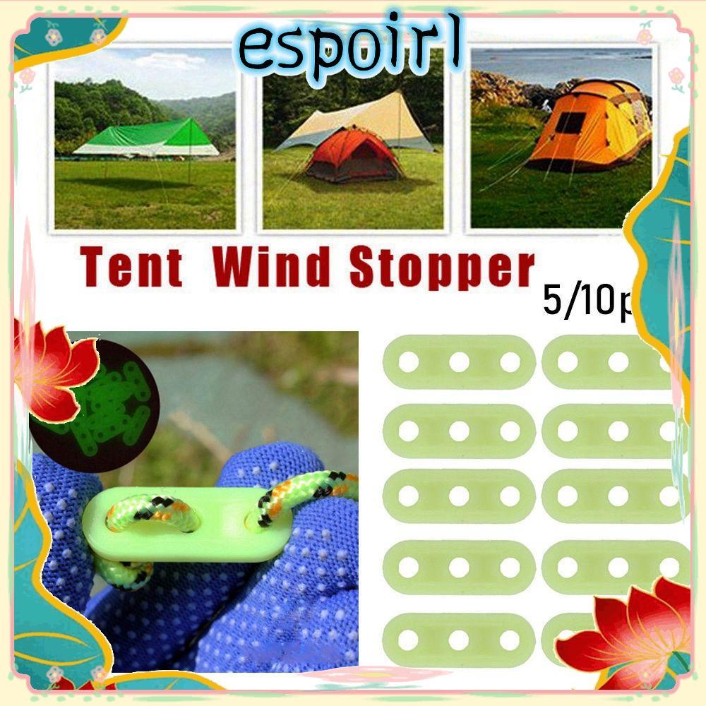 ESPOIR เชือกดึงเต็นท์ 5/10 ชิ้น พลาสติก กันเลื่อน ปรับแรงดึง Wigwam