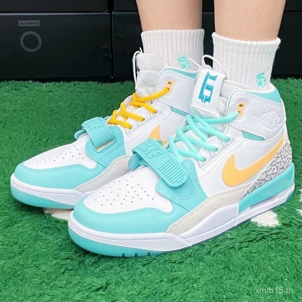 รองเท้ากีฬา N & K Air Jordan Legacy 312 สีขาวและเขียว High-Top เหมาะสำหรับผู้ชาย FV3625-101