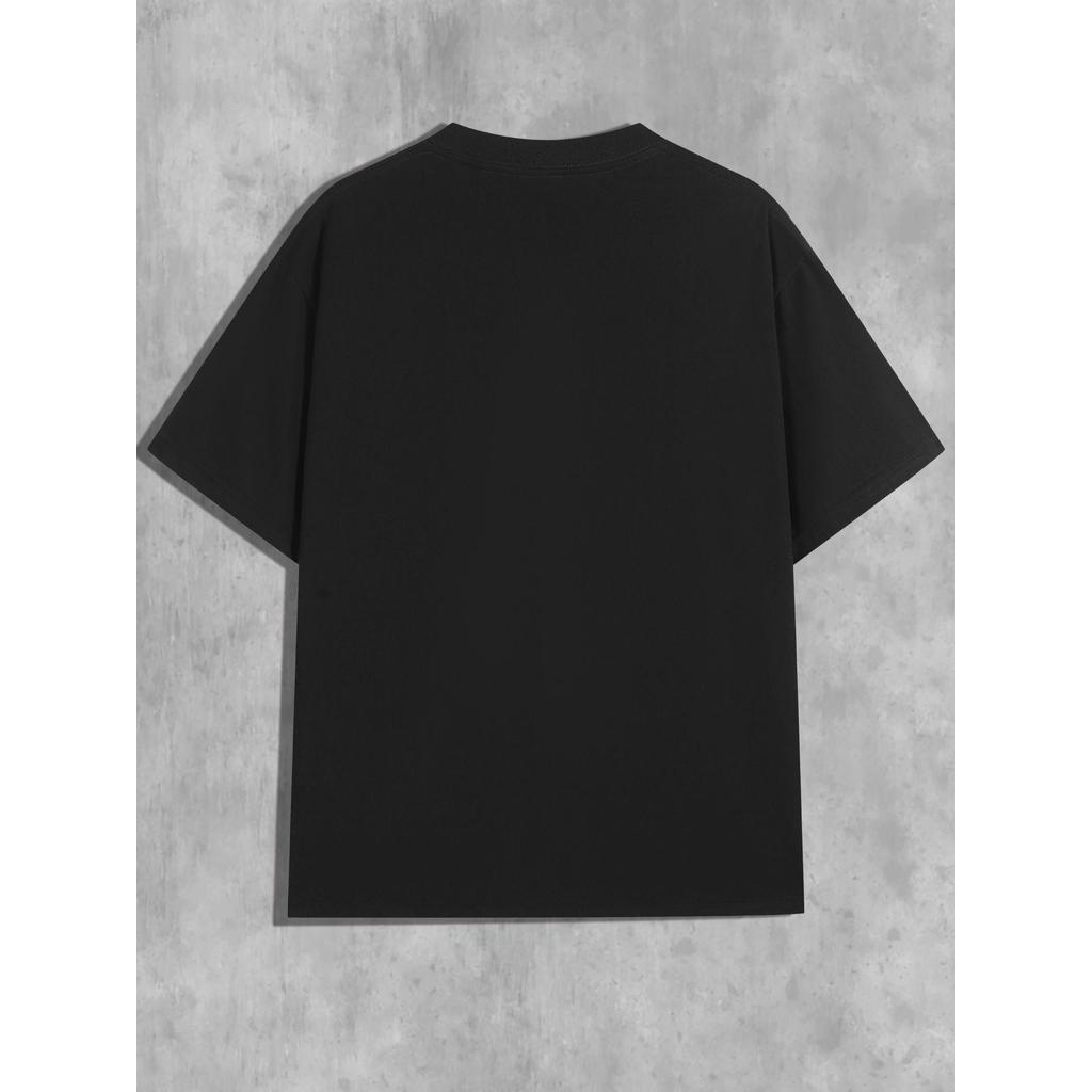 COD 2026 ผ้าฝ้ายขนาดยุโรป TY2K Street สไตล์สุภาพสตรีรูปแบบเสื้อยืด Creative การ์ตูน Queen พิมพ์สีดํา