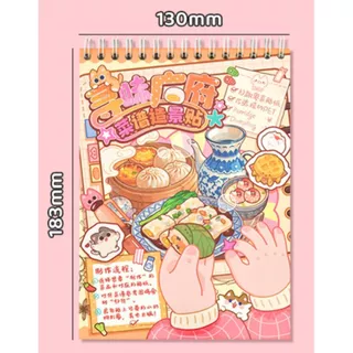 จัดส่งจากประเทศไทยสติ๊กเกอร์ภูมิทัศน์BLOOMZO รสเสฉวน Jianghu Visual Stacking Miniature Landscape Sticker Collection, Creative Decorative Miniature Scene Collage Toy