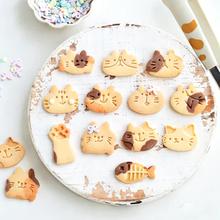 แม่พิมพ์คุกกี้การ์ตูนลูกแมวน่ารัก CatDIY Stampcookie เครื่องตัดอุปกรณ์เบเกอรี่