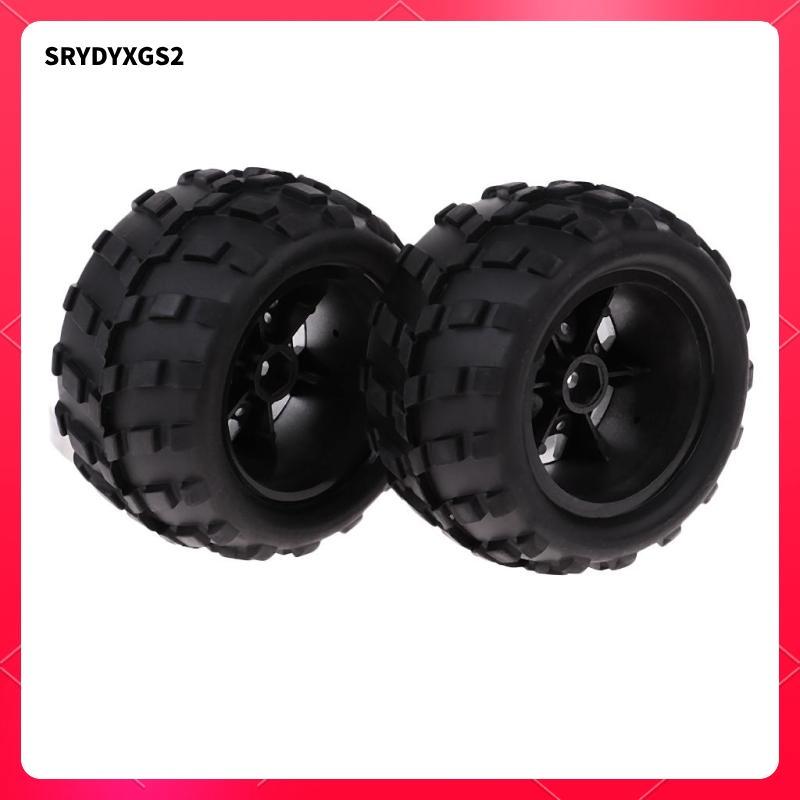 [Srydyxgs2] RC 1/8 Monster Truck Rubber & Wheel Rims Set for A979 A979-B A979-A (ชุด 4 ชิ้น)