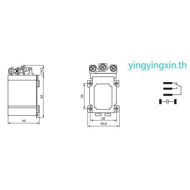 YIN JQX-60F 1Z 60A High-power รีเลย์กันชนรถ 220V 40F-58F-63F