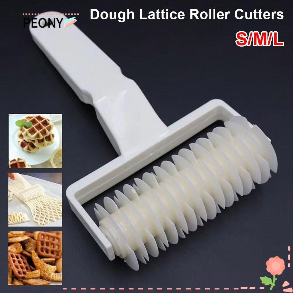 PEONYPAVILION 1 ชิ้นเครื่องตัดล้อดึง,พลาสติก S/M/L Dough Lattice Roller Cutters, Rolling เค้กเบเกอรี่เครื่องมือ Pastry Pizza