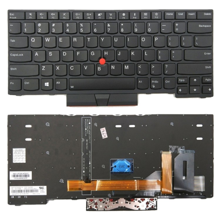 พร้อมส่ง US คีย์บอร์ดแบ็คไลท์สําหรับ Lenovo ThinkPad E480 L480 L380 Yoga T480s