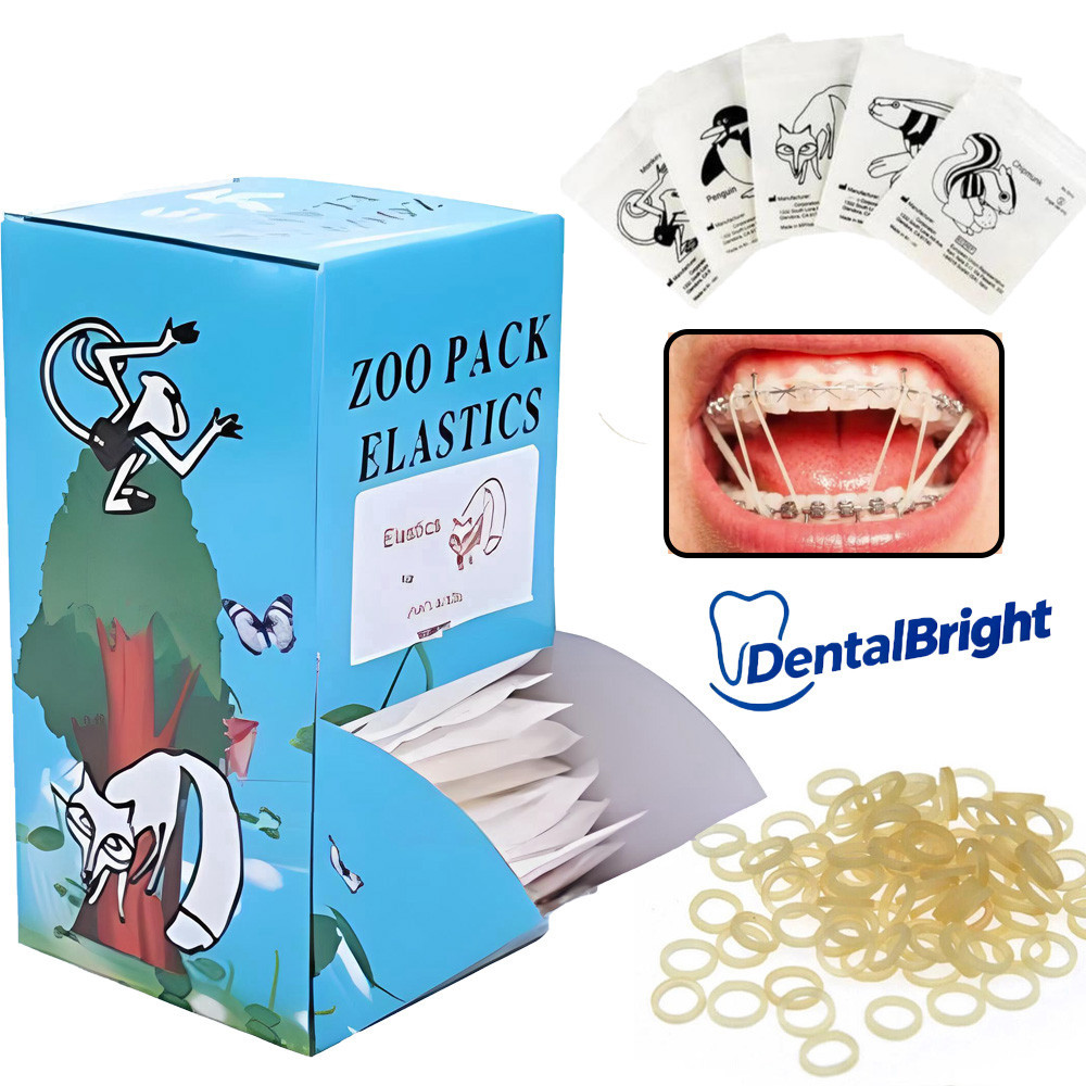 5000 Pcs/Box Dental Orthodontic Zoo Pack Elastics Rubber Bands High Quality Latex Braces Force 3.50 