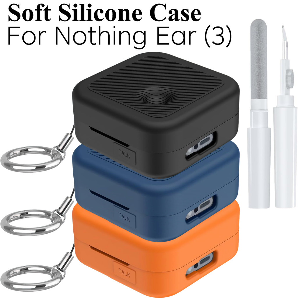 สําหรับ Nothing Ear (3) เคสซิลิโคนอ่อนนุ่มสําหรับ Nothing Ear (3), ฝาครอบผิวป้องกันกันกระแทกพร้อมชุด