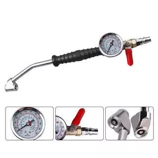 Luckyei ยาง Inflator Rod สําหรับรถยนต์ Tru ยานพาหนะความดันยางรถ Manometro ยางซ่อมเครื่องมือ 0-15Bar/220Psi Universal TQ