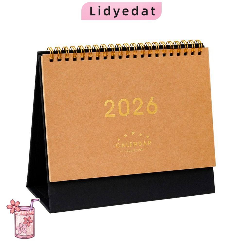 LIDYEDAT165 Planner Scheduler, Multi-function Home Decor Desktop Paper Calendar, ที่มีประโยชน์รายปี 2026 Notebook Agenda Organizer Home Office