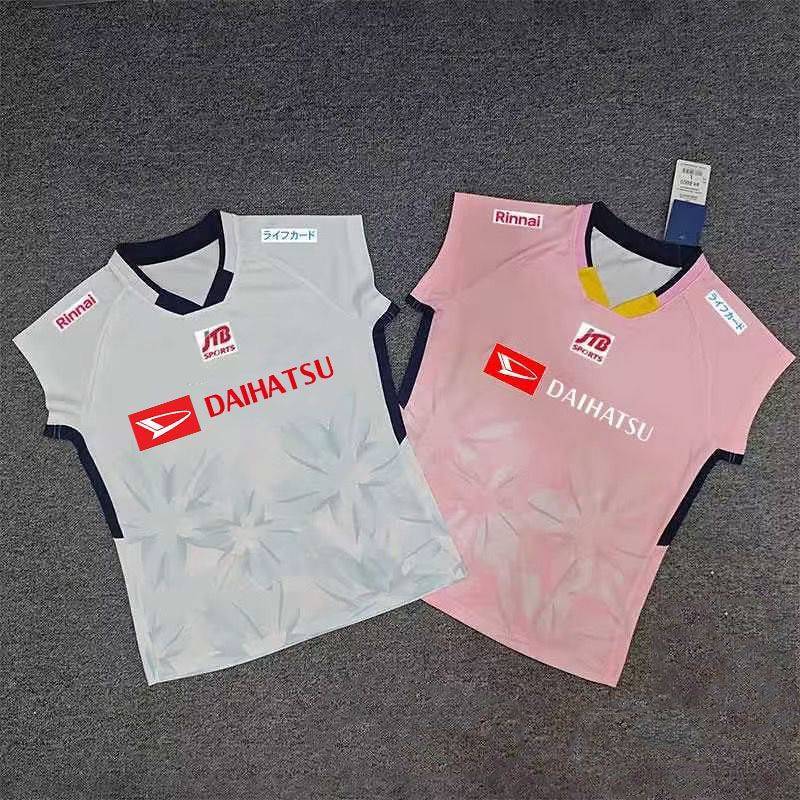 New Competition Badminton Clothing Zhitian Qianyang Same Style Flounced Sleeve Sports Badminton Quick-Drying Competition Breathable Volleyball Jacket X8h6