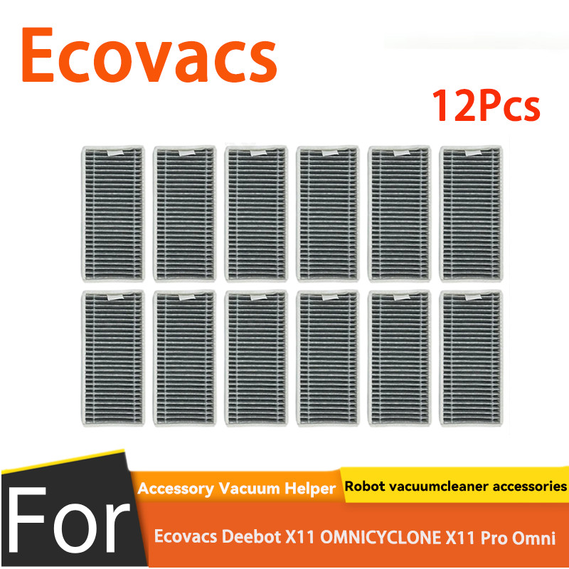 สําหรับ Ecovacs Deebot X11 OMNICYCLONE X11 Pro Omni อุปกรณ์เสริม(12 ชิ้นกรอง)