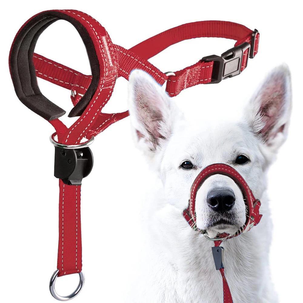 Quick-release Dog Muzzle for Dog Head Halter Muzzle with Safety Strap Anti-biting Dog Muzzle To Stop