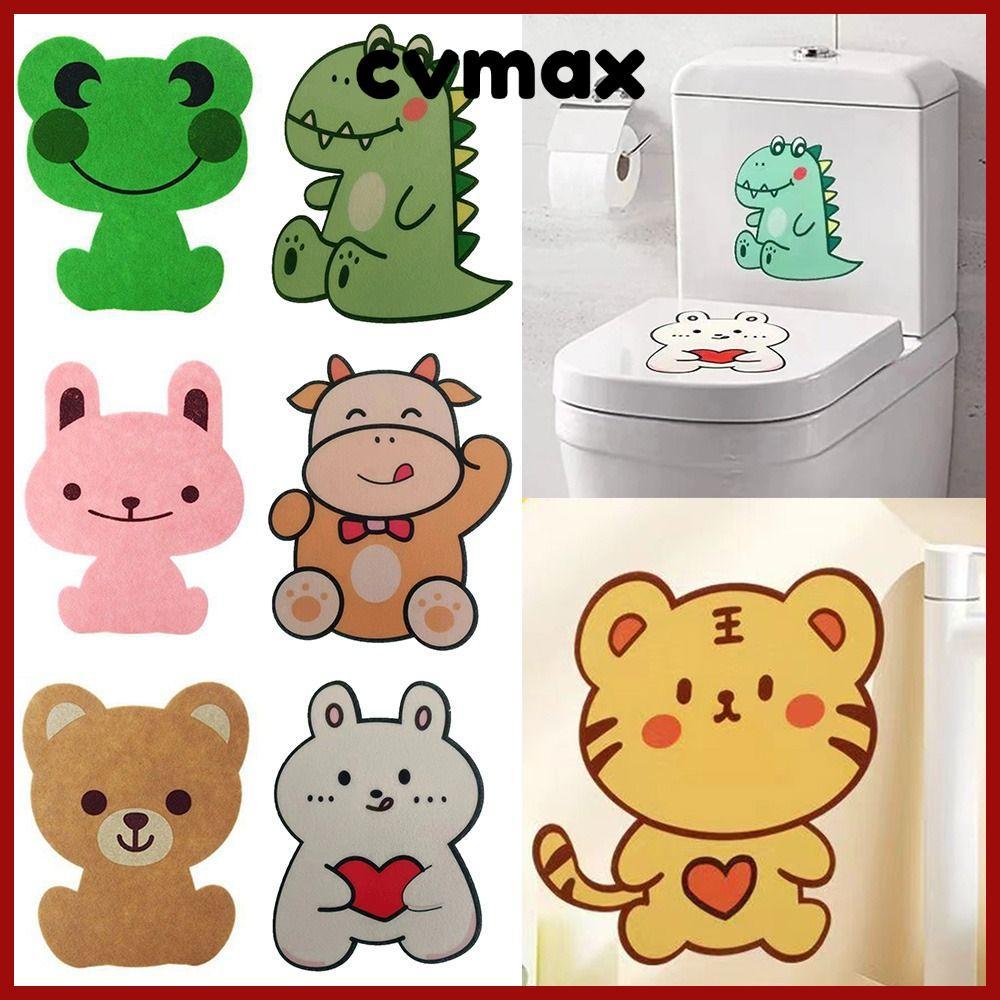 CVMAX สติกเกอร์ระงับกลิ่นกายห้องน้ําการ์ตูนสัตว์ห้องน้ําเป็นมิตรกับสิ่งแวดล้อมลบกลิ่นสติกเกอร์กระดาษตุ๊กตากาวตนเองกุหลาบมะนาวจัสมินหอมห้องน้ําอโรมาสติก