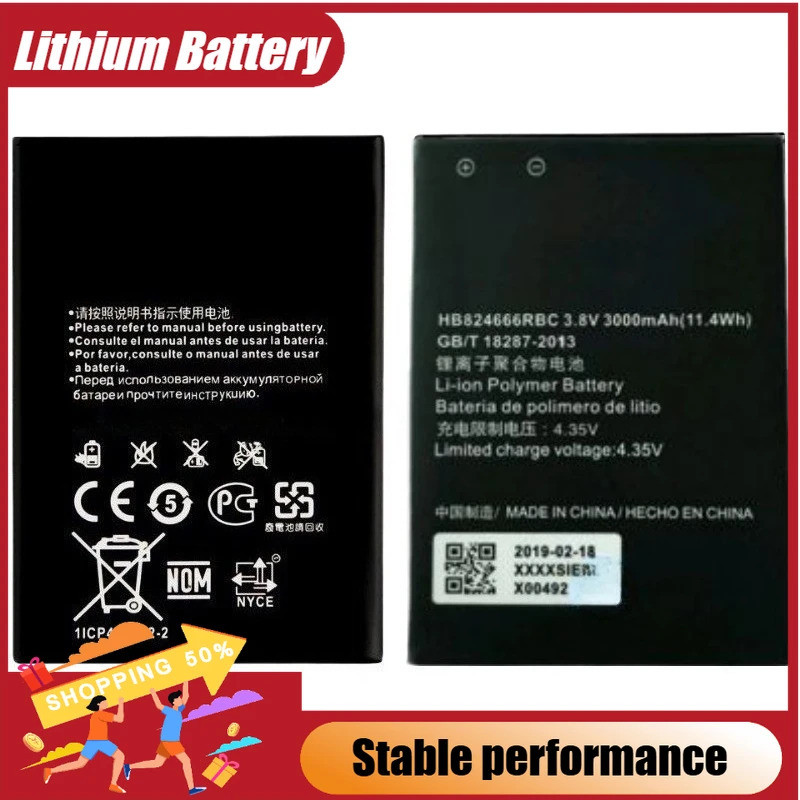 3.8V 3000mAh HB824666แบตเตอรี่ RBC สําหรับ Huawei แบบพกพา WiFi E5577 E5577Bs-937 ยี่ห้อ-ใหม่คุณภาพสู