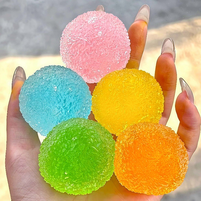 Ice Ball Maltose Squishy ของเล่นช้า-rebound Decompression ของเล่นจําลองโปร่งใส Anti Stress Blue Mochi Sensory Fidgets ของเล่น
