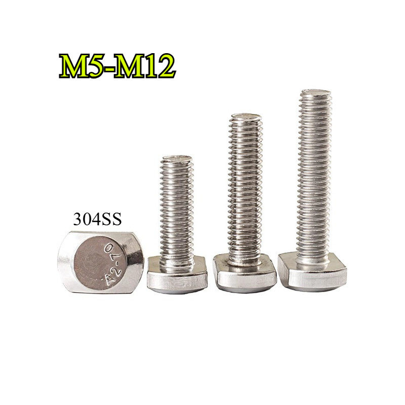 T‑Bolt น็อตหัวที สแตนเลส 304 เกลียวมิล M5 M6 M8 M10 M12 / SUS304 T‑Bolt【YELONG1】