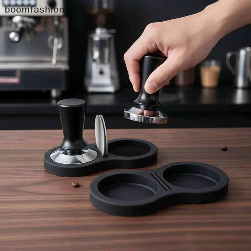 [BOOM] กาแฟ Tamper แผ่นซิลิโคนออกแบบสล็อตคู่สําหรับ Espresso Tamping Holder ทําความสะอาดง่ายสําหรับ Home Cafe Bar TH