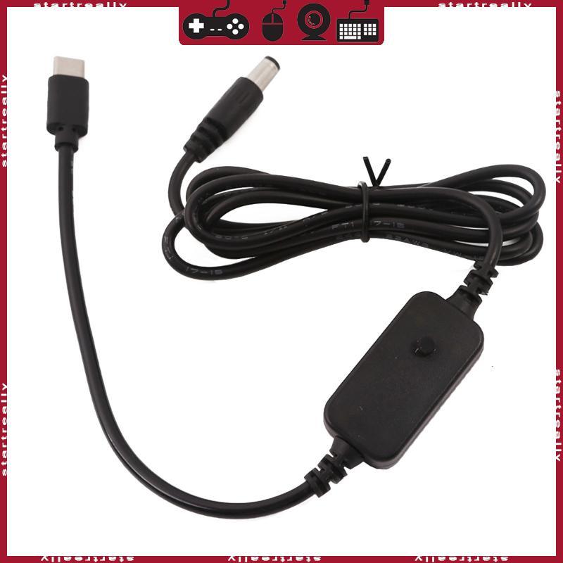 ST Universal USB C ถึง 5x2 1 มม.5V 9V 12V 12V 20V สายจ่ายไฟแบบปรับได้