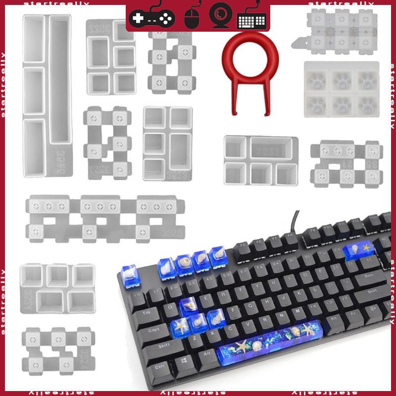 ST สําหรับ Cherry MX Mechanical Gaming คีย์บอร์ดอีพ็อกซี่เรซินแม่พิมพ์คอมพิวเตอร์ PC Gamer สัตว์เลี้ยง Keycaps แม่พิมพ์ซิลิโคน
