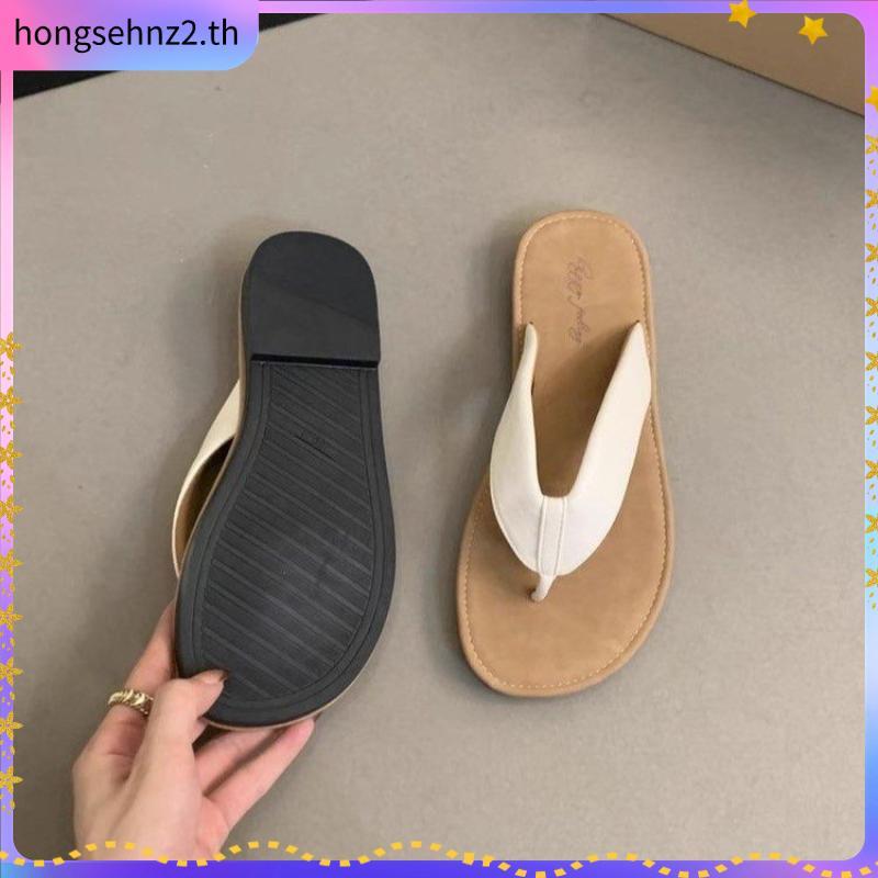 Super Hot Fashion Korean Version Flip-Flops 2024 New miu Flip-Flops~Summer Outer Wear Beach Sandals 