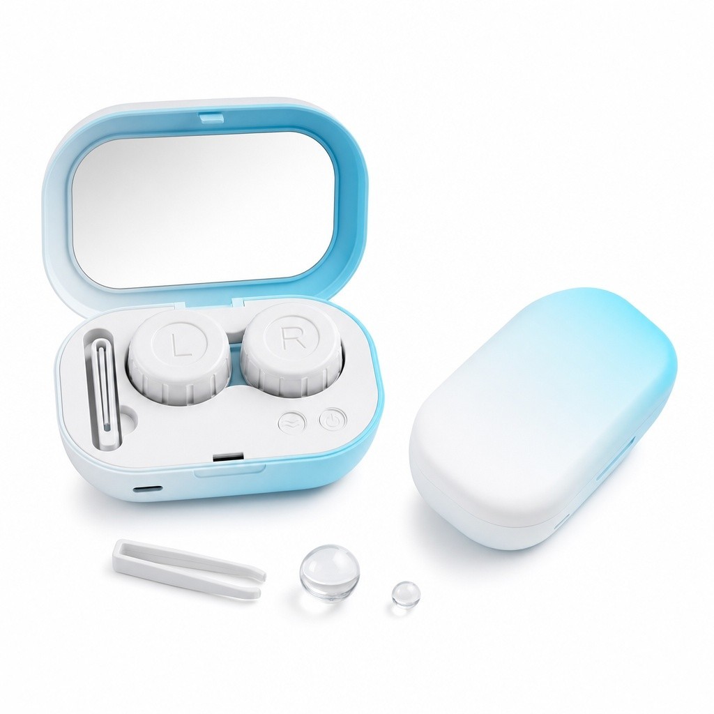 เครื่องล้างเลนส์ตาอัลตราโซนิก พกพา สำหรับ Ortho-K & คอนแทคเลนส์ 40kHz 15-25W จอLED 0.9" 5V USB-C 100