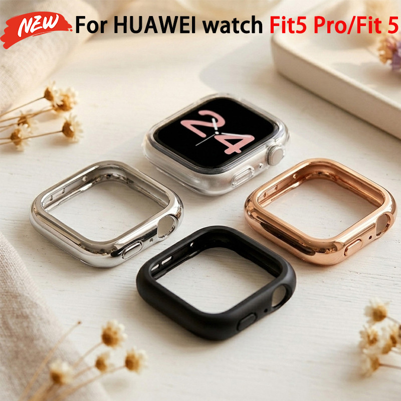 เคสพีซีแบบกลวงแข็งเข้ากันได้กับฝาครอบป้องกัน Huawei Watch Fit 5 Pro/Fit 5