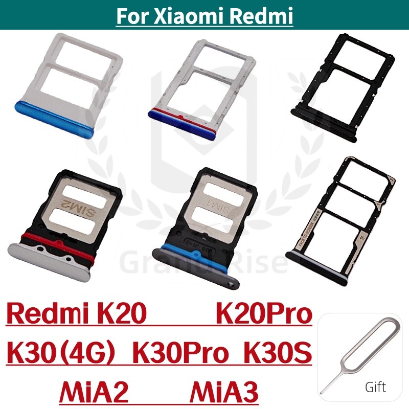 1 ชิ้นซิมการ์ดถาดสําหรับ XIAOMI Redmi K20 K20Pro K30 (4G) K30Pro K30S MiA2 MiA3 การ์ดถาดผู้ถือDual S