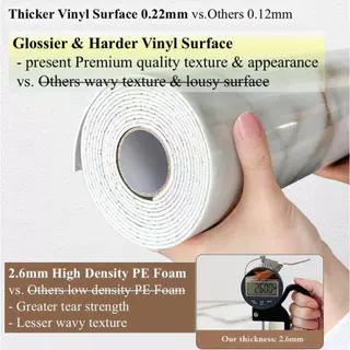 3 มิลลิเมตร 120*3เมตร.บวกหนา วอลเปเปอร์ลายหินอ่อน วอลเปเปอร์กาวตนเอง สำหรับตกแต่งผนังห้องน้ำและห้องครัว วอลเปเปอร์