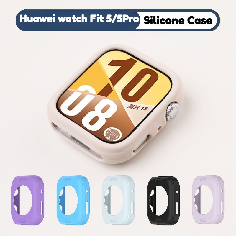 สําหรับ Huawei Watch Fit 5 Pro 5Pro ซิลิโคนนุ่มสีสัน Protector ฝาครอบสําหรับ Huawei Watch Fit 5 5Pro Fit5 Fit5Pro Smrat นาฬิกาฝาครอบหน้าจอ Protector