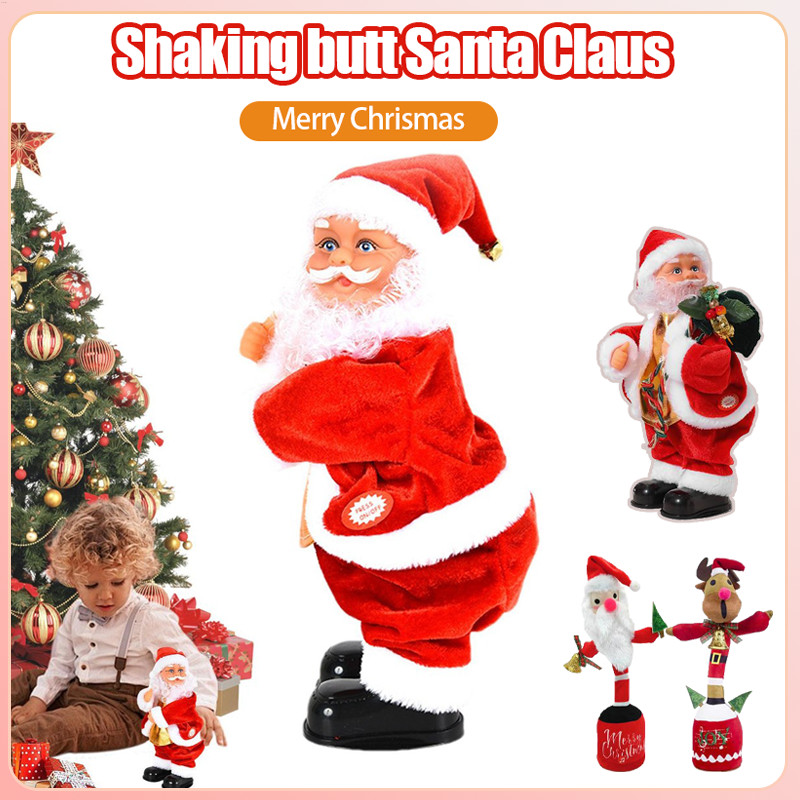 Twerking Santa Claus Plush Santa Claus Twerking ของเล่น Animated ตุ๊กตาเต้นรํา Santa Claus Interacti