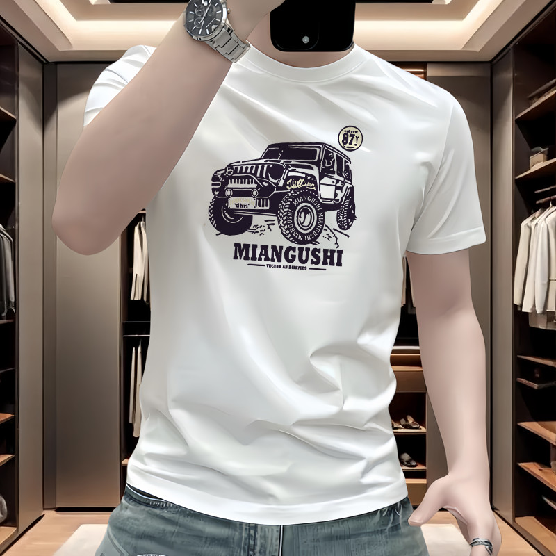 2026 Cool Feeling Street Wear เสื้อยืดแขนสั้นผู้ชายผู้ชายแบบใหม่ฤดูร้อนแฟชั่นAll-Match Breathable Sl