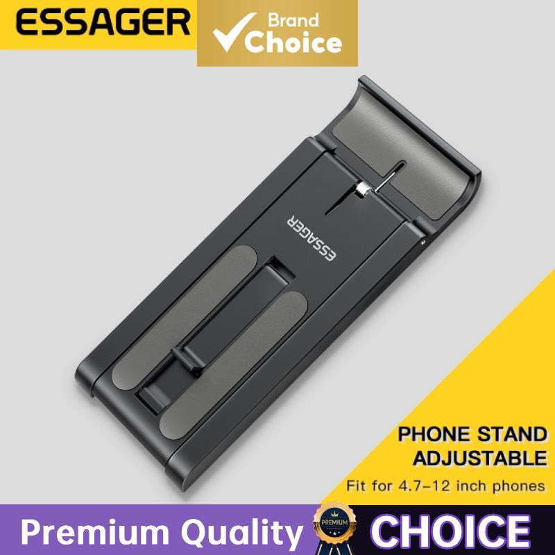 ขาตั้งโทรศัพท์ Essager ที่วางเดสก์ท็อปแบบพับได้ ปรับระดับได้ สําหรับโทรศัพท์มือถือและแท็บเล็ต