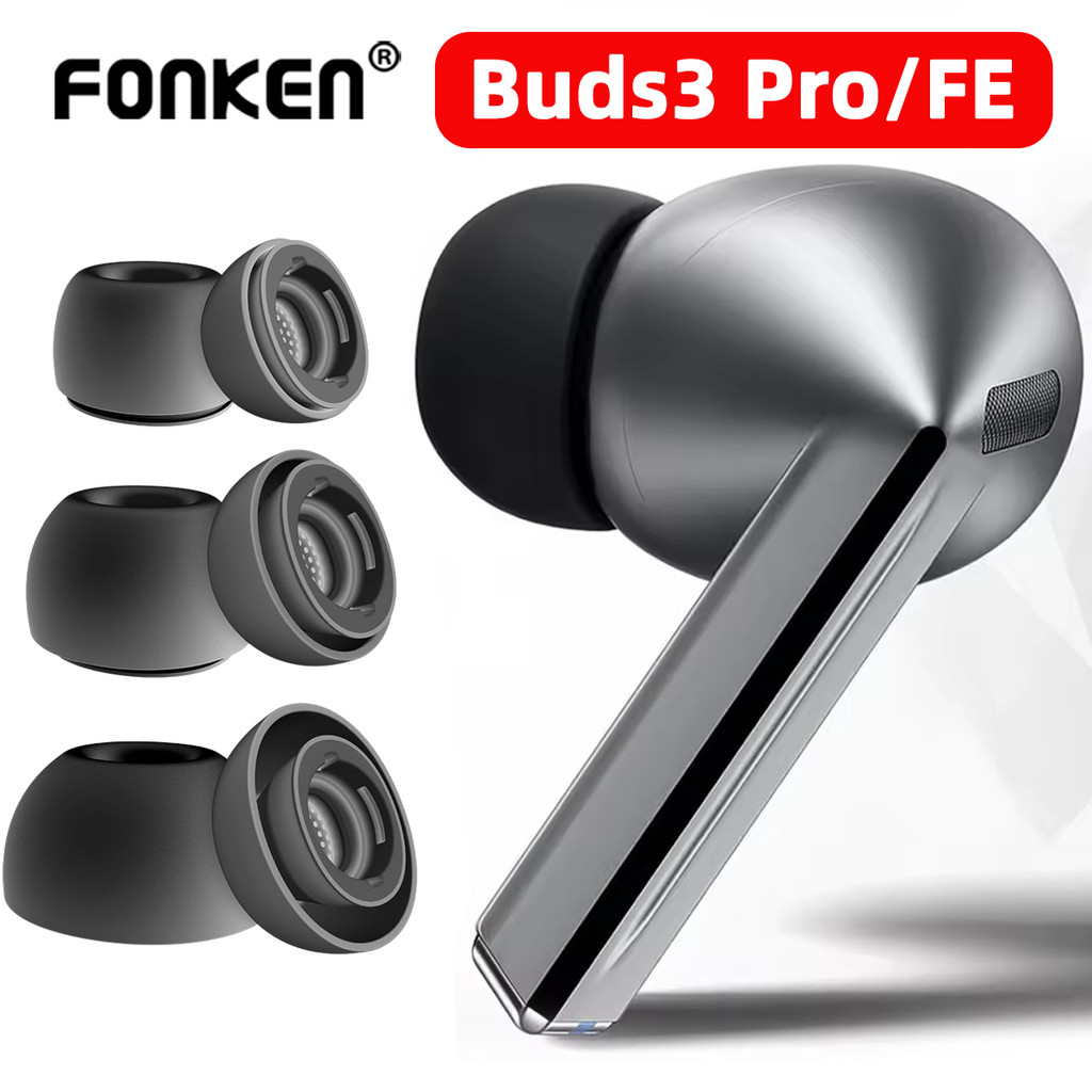 Fonken Soft Silicone In-Ear Ear Tips หูฟังลดเสียงรบกวนสําหรับ Samsung Galaxy Buds 3 Pro/FE S/M/L