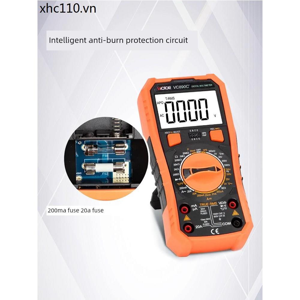 Victory VC890D/VC890C + มัลติมิเตอร์แบบดิจิตอลในครัวเรือนจอแสดงผลดิจิตอลช่างไฟฟ้า Multi-Function มัล