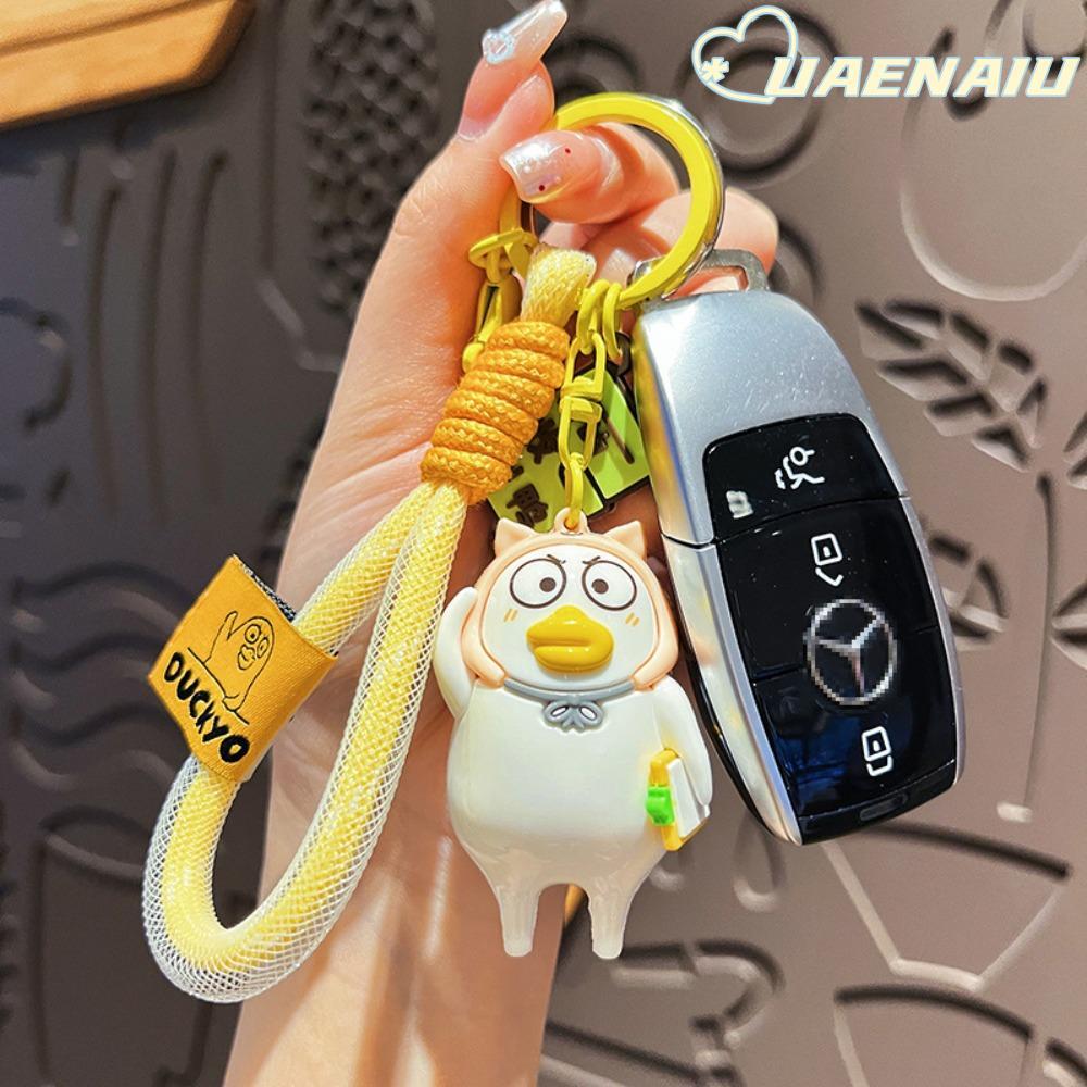 UAENAIU Work Duck Key Chain,การ์ตูนสร้างสรรค์Xiao Liu Duck Key Ring,PVC Figure Bag Pendant
