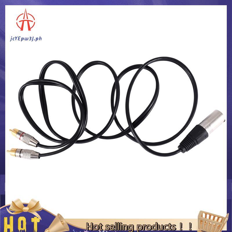 jcyepw3j1 XLR ชาย 2 ชายปลั๊กสเตอริโอสายสัญญาณเสียง Y Splitter สายไฟสําหรับไมโครโฟนผสมคอนโซลเครื่องขย