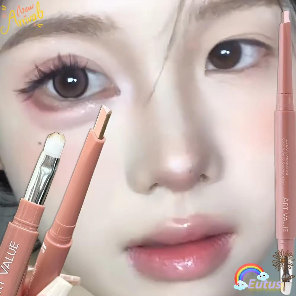 EUCA Sleeping Silkworms Stick, 2 สี-Blocking Ombre Eyeshadow Stick, 2-in-1 Lower Lash Line Natural H