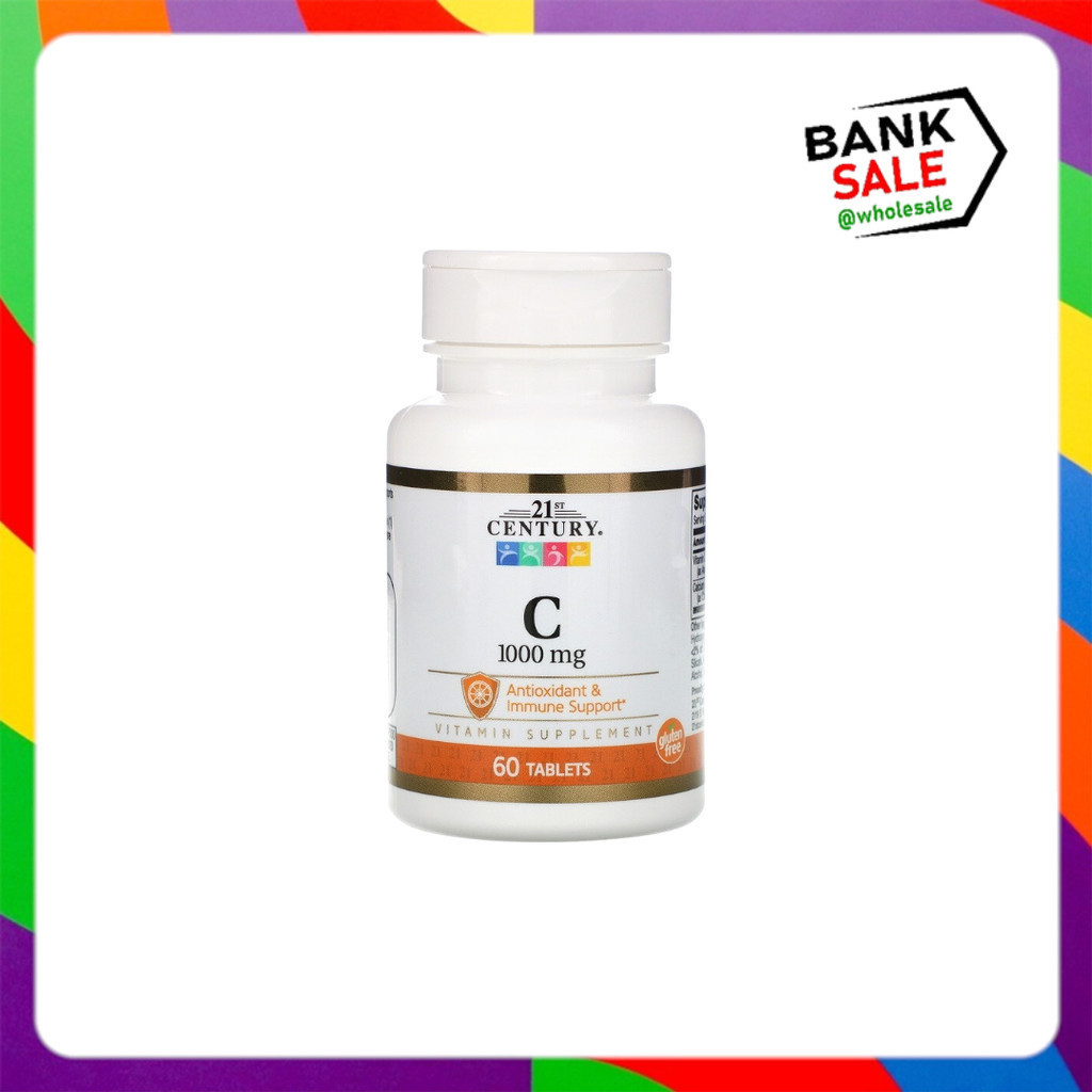 📢พร้อมส่ง 🔔  21st Century, Vitamin C, 1,000 mg, 60 Tablets