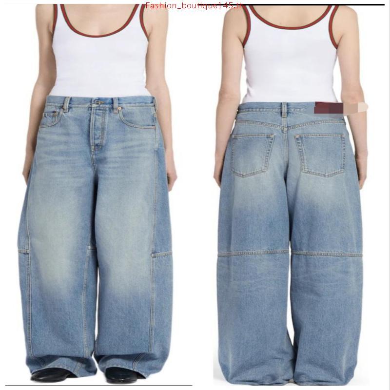 The Freckled Market - FKM Barrel Jeans กางเกงยีนส์ขากว้าง สีฟอก