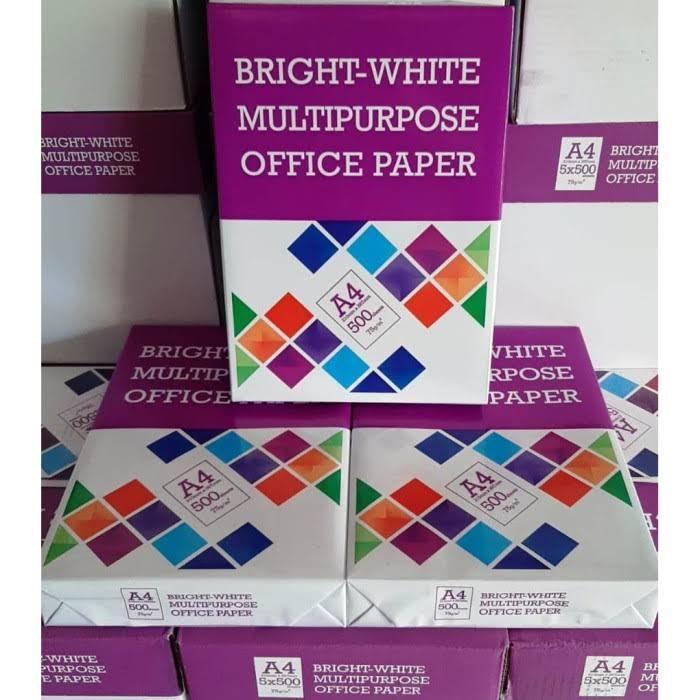 BMO กระดาษ Hvs อเนกประสงค์สีขาวสว่าง SIDU A4 F4 75 80 แกรม 1 รีม