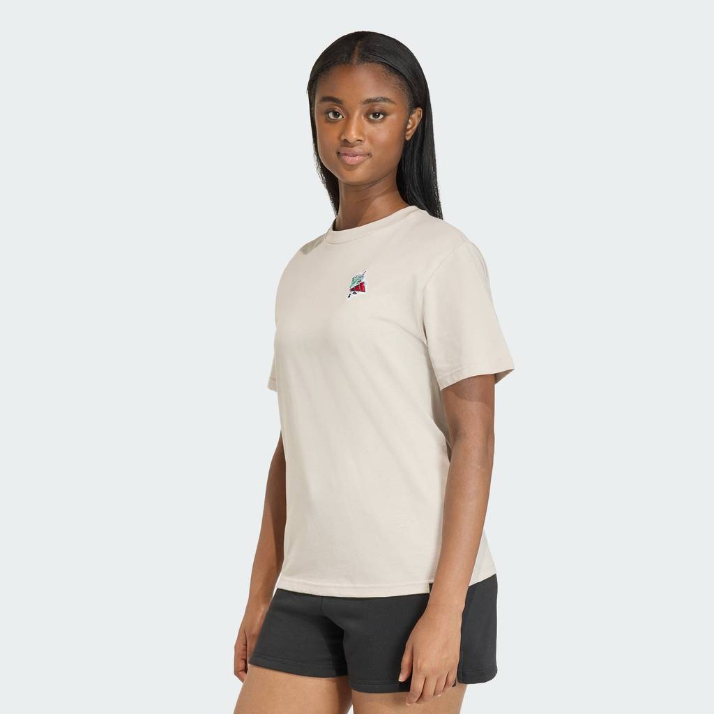 adidas Lifestyle FOOD REGULAR GRAPHIC T-SHIRT Women Beige KA5078