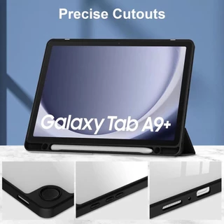 เคสหนังอะคริลิกหมุนได้ 360° สำหรับ Samsung Tab S7+/S8+/S7FE 12.4 นิ้ว A8 S10 Lite S7/S8 A9plus