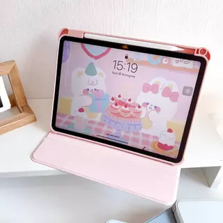 เคสหนังอะคริลิกหมุนได้ 360° สำหรับ Samsung Tab S7+/S8+/S7FE 12.4 นิ้ว A8 S10 Lite S7/S8 A9plus