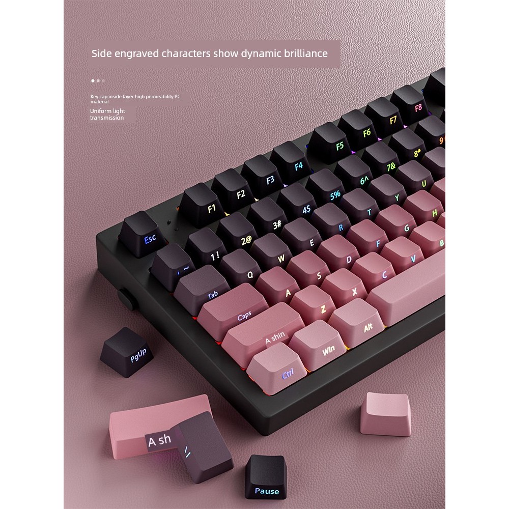 keycap ไทย work egg keycaps Belly Spirit Blackberry Keycap โรงงานเดิมด้านข้างแกะสลัก PBT Gradient Li
