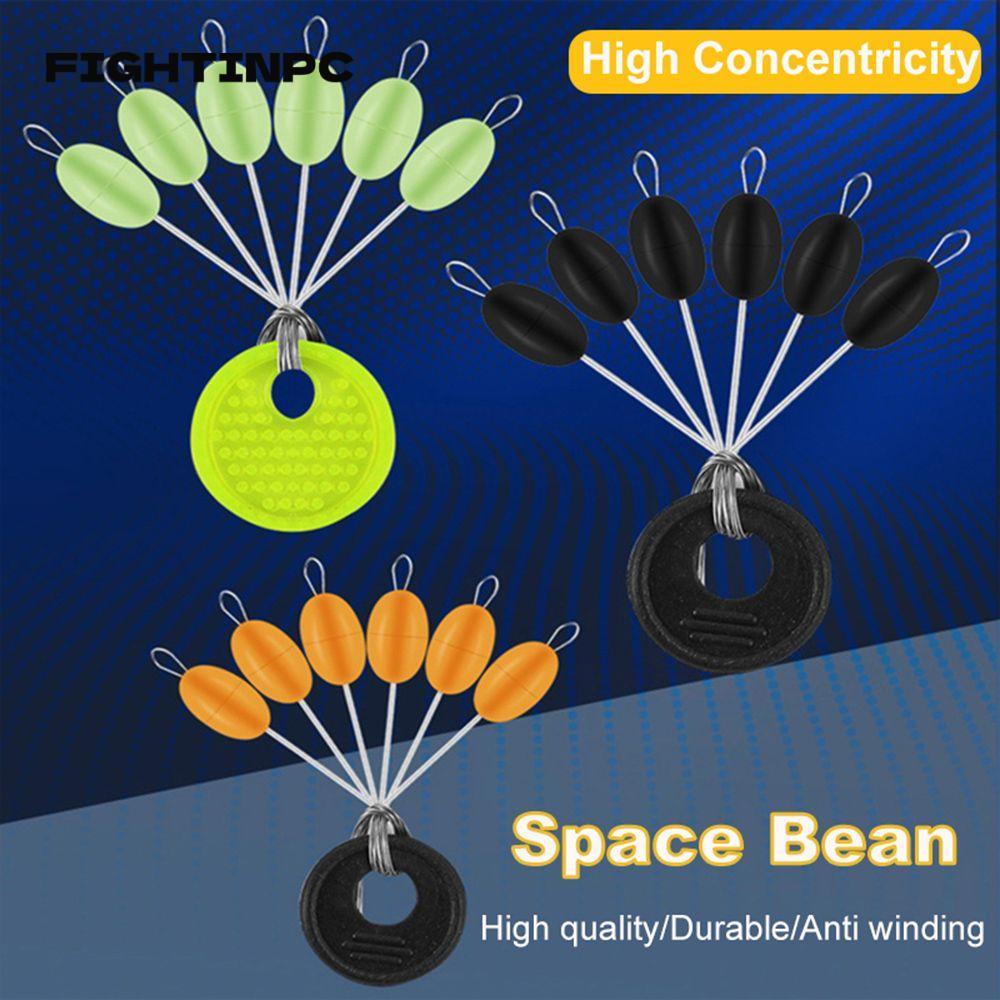 FIGHTINPC อุปกรณ์ตกปลา 60 ชิ้น (10 กลุ่ม) รูปไข่ ทนทาน สำหรับปลาดุกและ.Line Stopper