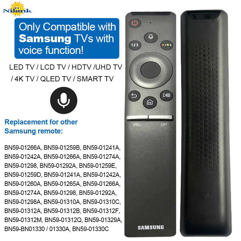NiLANK Remote รีโมททีวี SAMSUNG ควบคุมด้วยเสียงพูด BN59-01330C QN49Q70RAFXZA