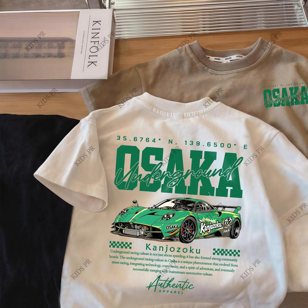 COD 2026 Tokyo Racing Car Printed Kid’s T-shirt Fashion Trendy Casual Pure Cotton Top for 3-13 Yrs T49