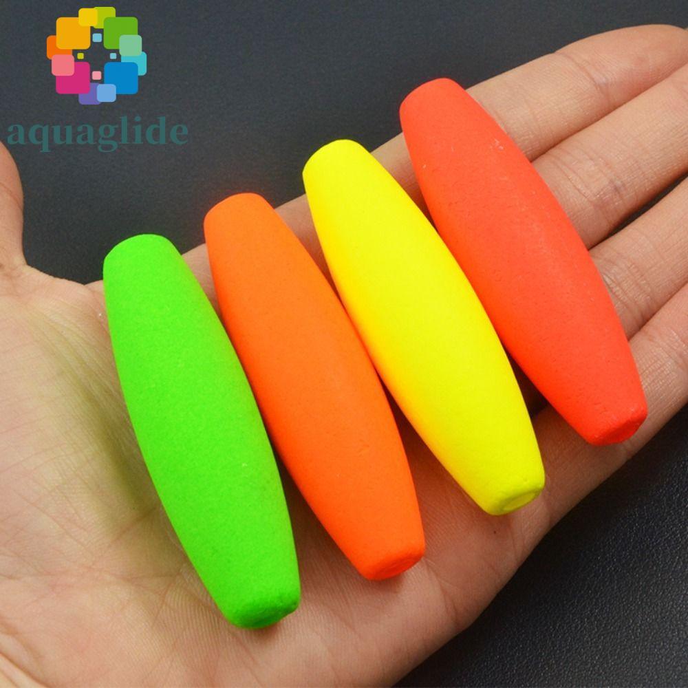 AQUAGLIDE 10PCS ทุ่นลอยโฟมแข็ง พร้อมปลั๊กท่อ SML XL ใช้งานได้ดีในการตกปลา