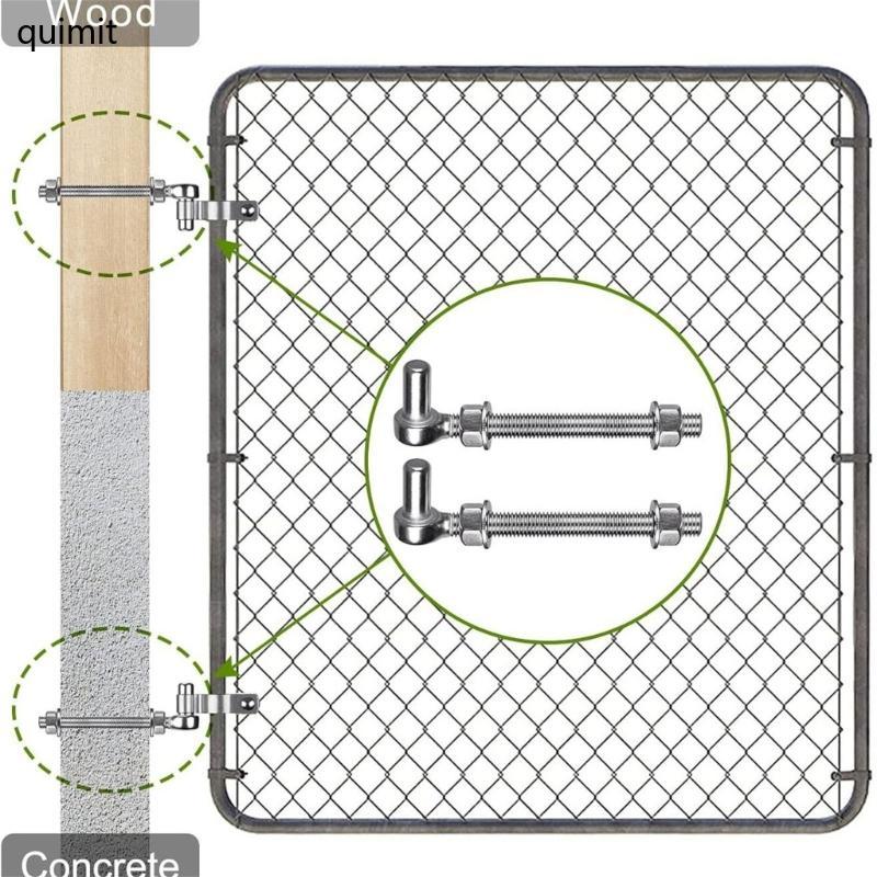 QUIM J Bolt Gate บานพับเหล็ก J Bolt บานพับติดตั้งง่าย J Bolt คอนกรีตบานพับโลหะอัพเกรดสําหรับโรงรถประ