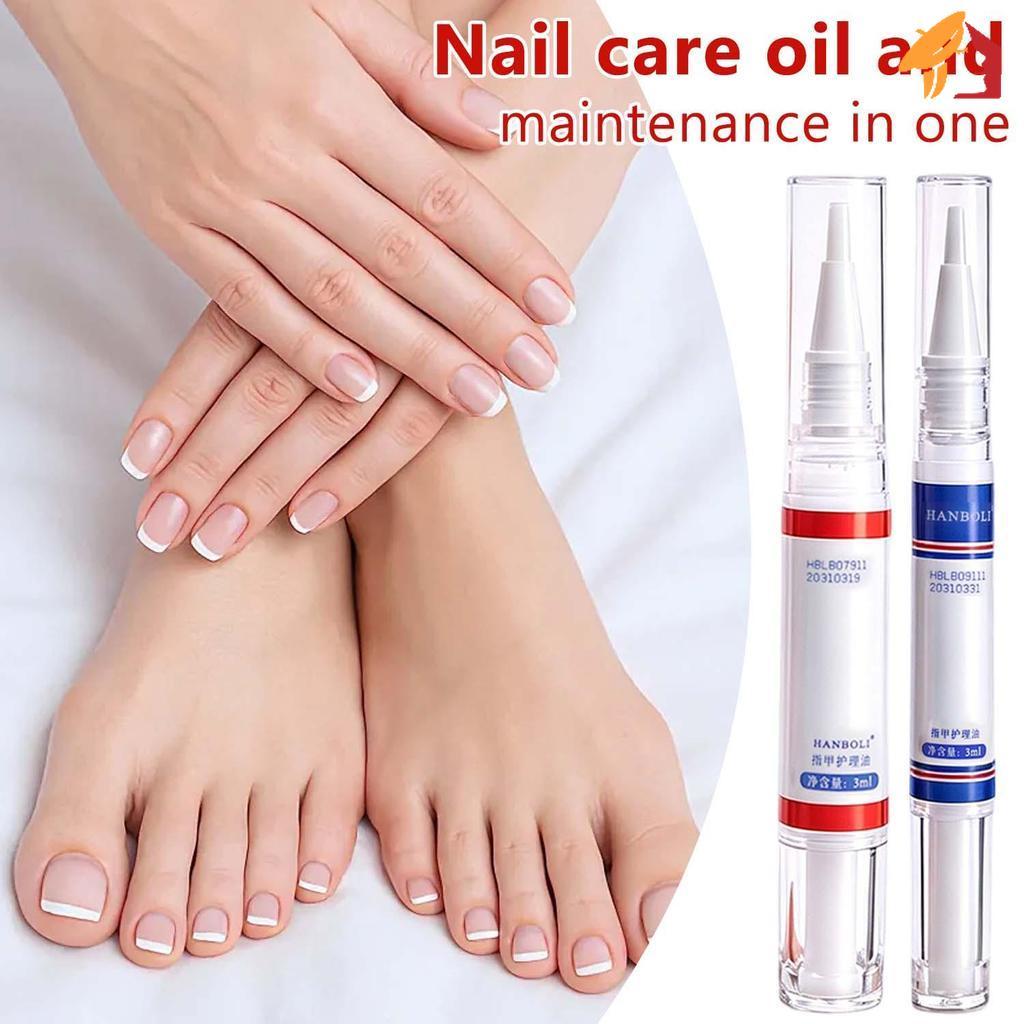 เสริมสร้าง Brittle Nails Repair Liquid- 3ml แปรงขนนุ่มในตัว Hydrating Nail Cuticle Care Oil- Natural Plant Fast Absorbing Treatment Essence